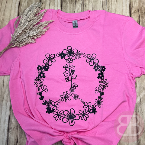 Floral Peace Sign (Adult)